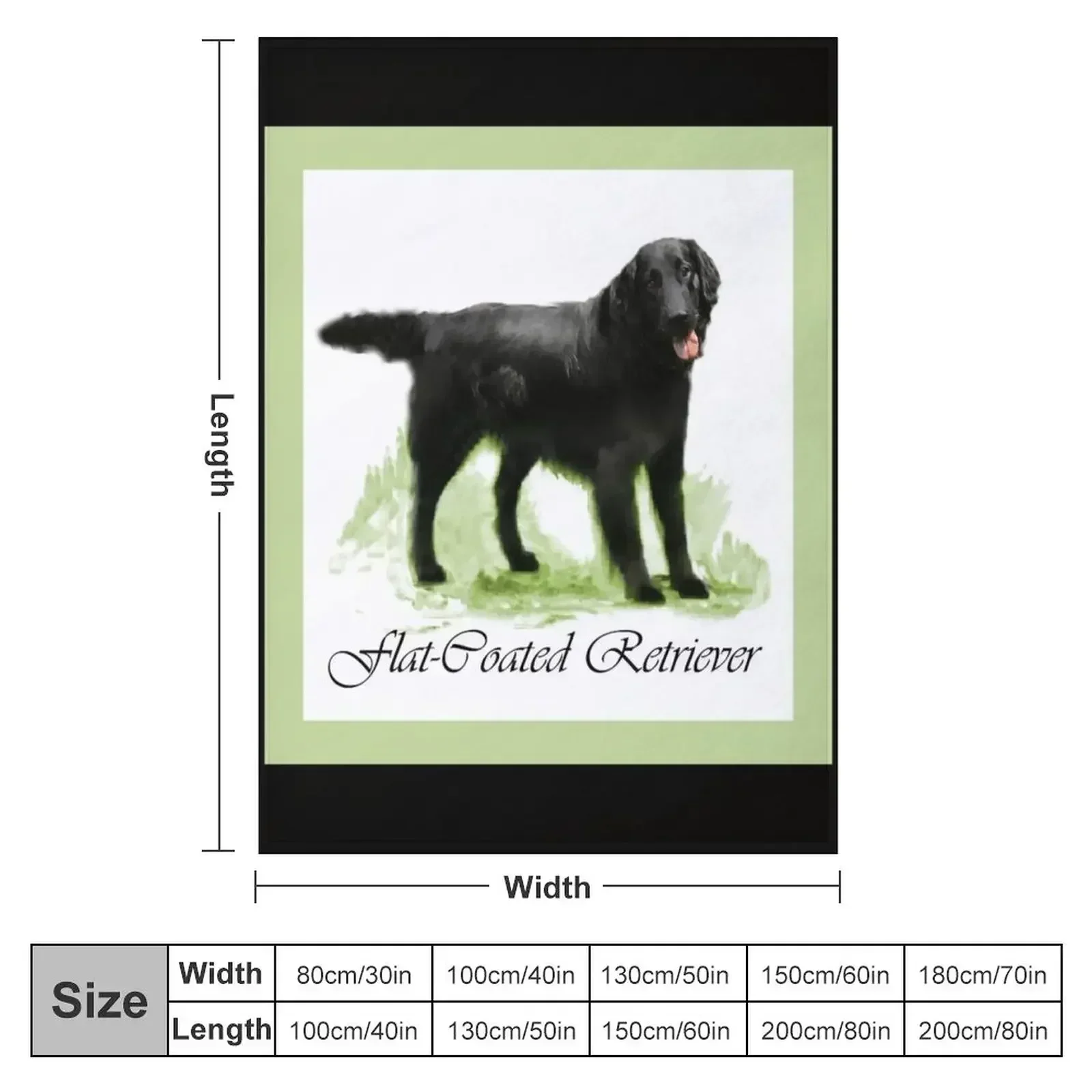 New Flat-Coated Retriever Lovers Art Gifts Throw Blanket sofa bed Cute Blankets For Baby For Baby Soft Plush Plaid Blankets
