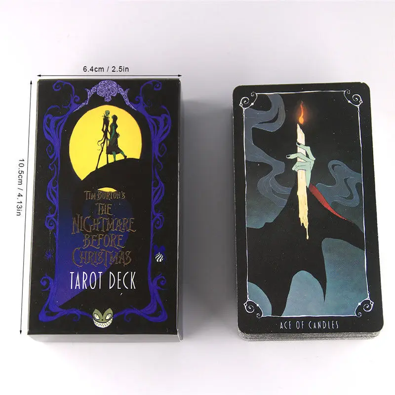 The Nightmare Before Christmas Tarot Cards Deck Accessories Art-Inspired Tarot Game Classic Divination Tool for Adults and Teens