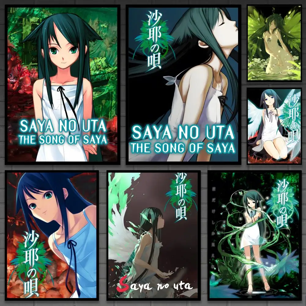 Game S-Saya no Uta The Song of Saya Poster Versatile HD Waterproof Wall Art Self-Adhesive Decor for Any Space Ideal Gift