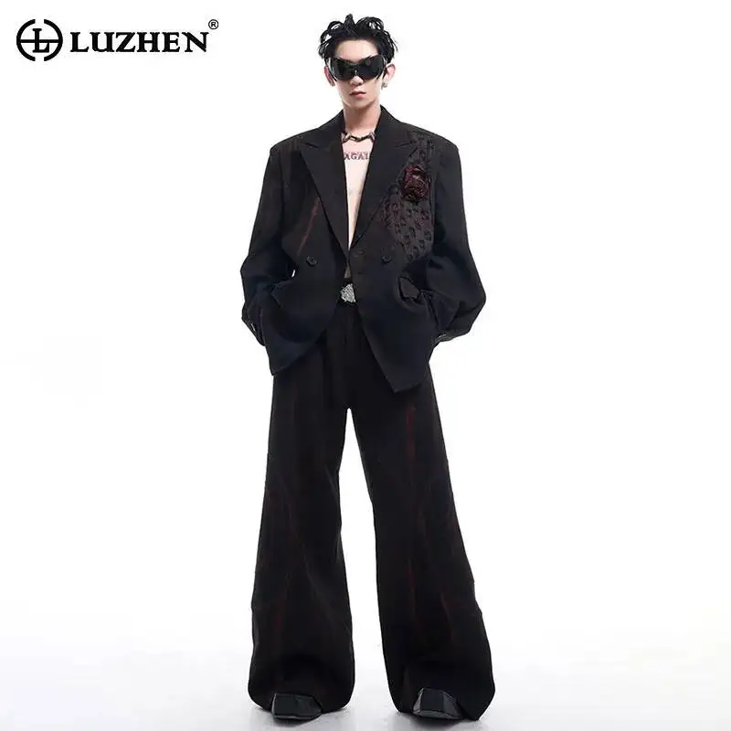 

LUZHEN Nightlife High Blazer 2025 Luxury Men's Prom End Clothing Handsome Scrawl Trendy Designer Original Straight Pants JY7112