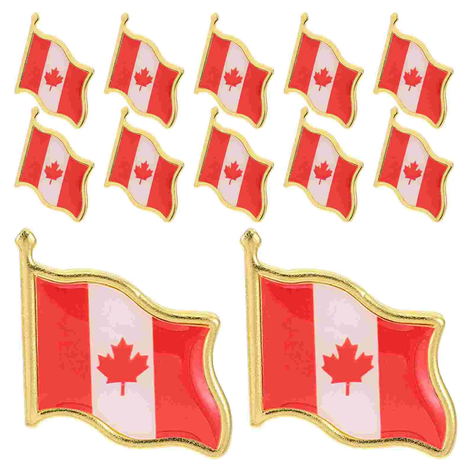 25 Pcs Canadian Friendship Pin Canada Lapel Pins Flag Brooch Badge Decorative Aesthetic Red Iron