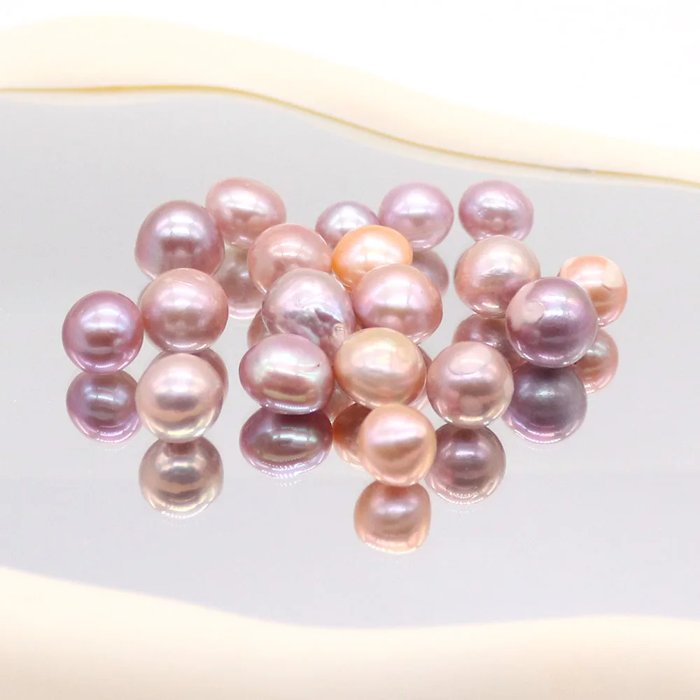 

Irregular Round Edison Pearl Loose Beads Purple/Orange Baroque Pearl Non-drilled Unique Necklace Earrings Jewelry Accessory 1pc