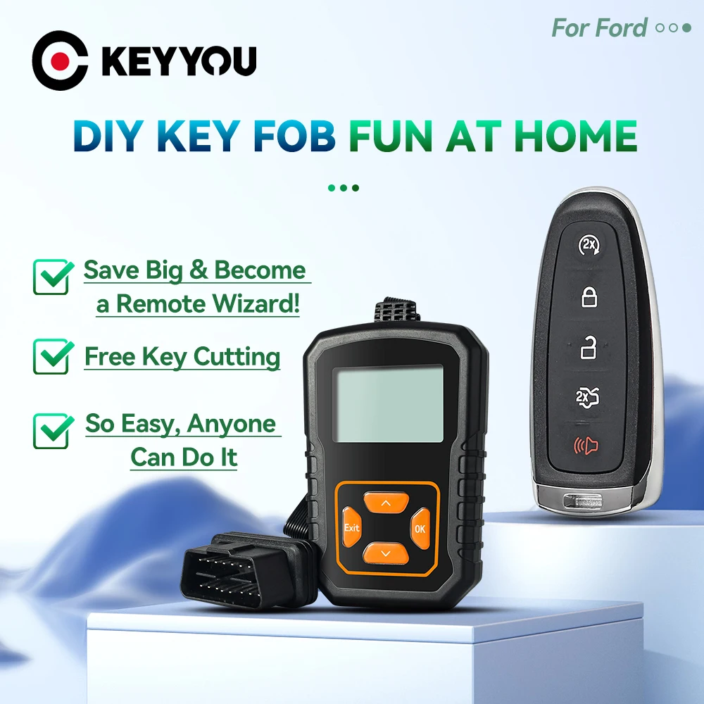 KEYYOU Smart Remote Key Fob + Programmer Tool For Ford Edge Expedition Explorer Flex Taurus For Lincoln MKS MKT Navigator
