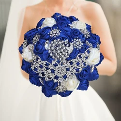Royal Wedding Bouquet Rhinestone Bride and Bridesmaid Hand Flowers Handmade Bridal Bouquet