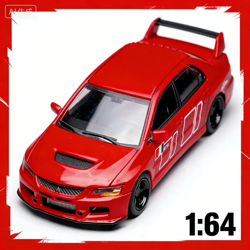 

Mitsubishi 1:64 EVO9, die cast alloy car model, male gift, adult high-end static collection model, holiday gift.