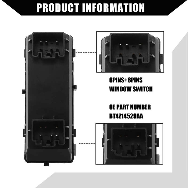 Car Master Window Switch BT4Z-14529-AA For Ford Edge 2011-2015 Left Power Window Lift Switch Control Button BT4Z14529AA Parts