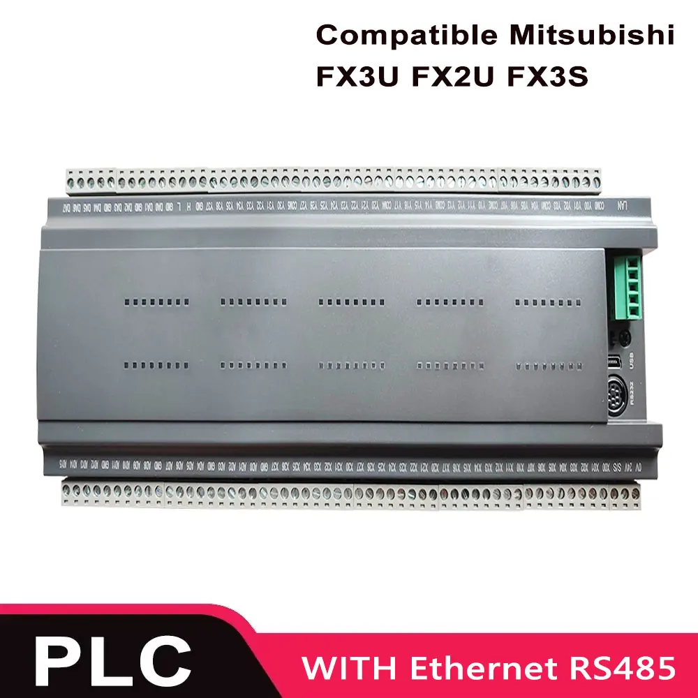 Coolmay CX3G 16MT 24MT 32MT 48MT 64MT PLC Ethernet Programmable Logic Controller Compatible Mitsubishi FX3U/FX2U/FX3S Series