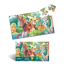 Envelope Puzzle 28 Pieces of Hands-on Brain Concentration Training for Young Children Envelopes Cards Cartoon Animation Puzzles