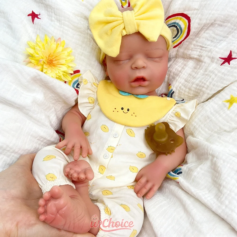 

45 см с открытым ртом для девочек, полностью мягкая силиконовая кукла Reborn Baby ручной работы с реалистичными деталями, кукла возрождения для облегчения тревоги, Рождественский подарок