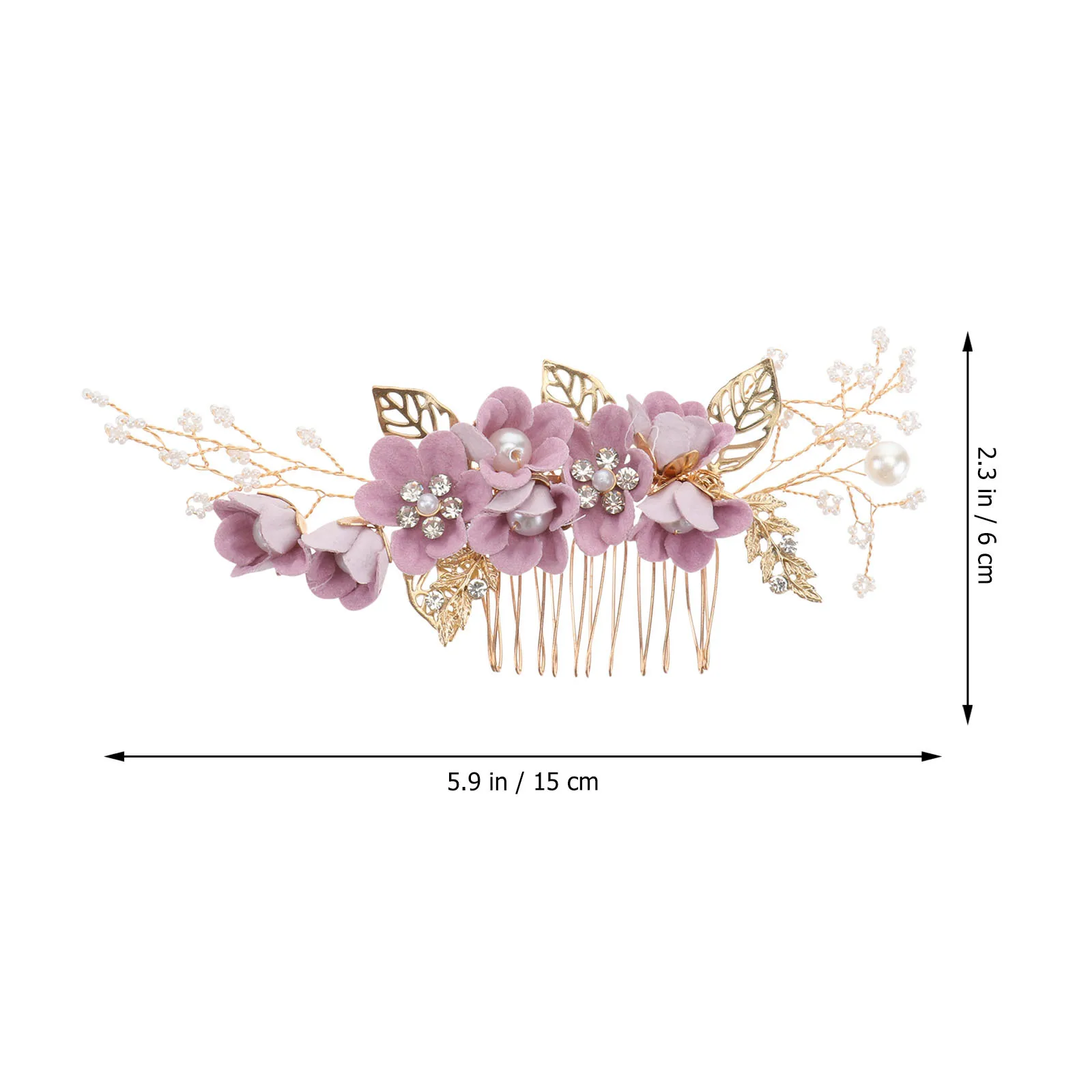 

Wedding Hair Comb Alloy Crystal Bridal Flower Shape for Bride Bridesmaids Special Occasion Accessories Wedding Hair Comb