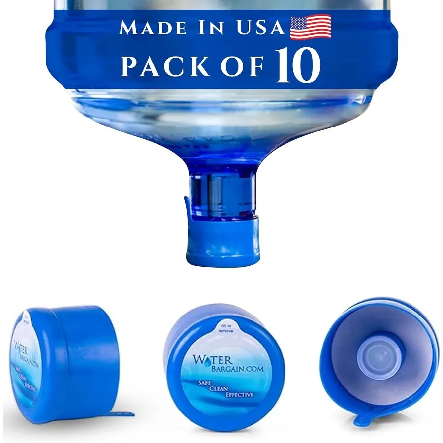 

[10 упаковок] США, крышки для бутылок с водой на 5 галлонов, защита от разливов, крышка кувшина для воды на 5 галлонов, подходит для кувшинов с водой на 2 3 5 галлонов, вода на 5 галлонов
