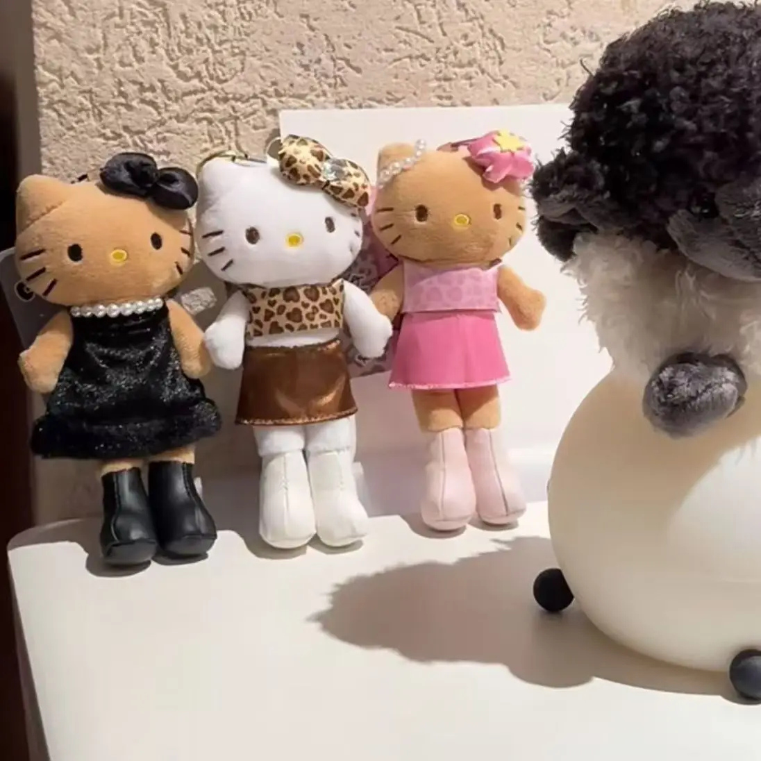 

Hello Kitty 15 см леопардовый принт длинные ноги Kt плюшевый кулон аниме Sanrio сердце девушки милый плюшевый брелок подарки для девочек