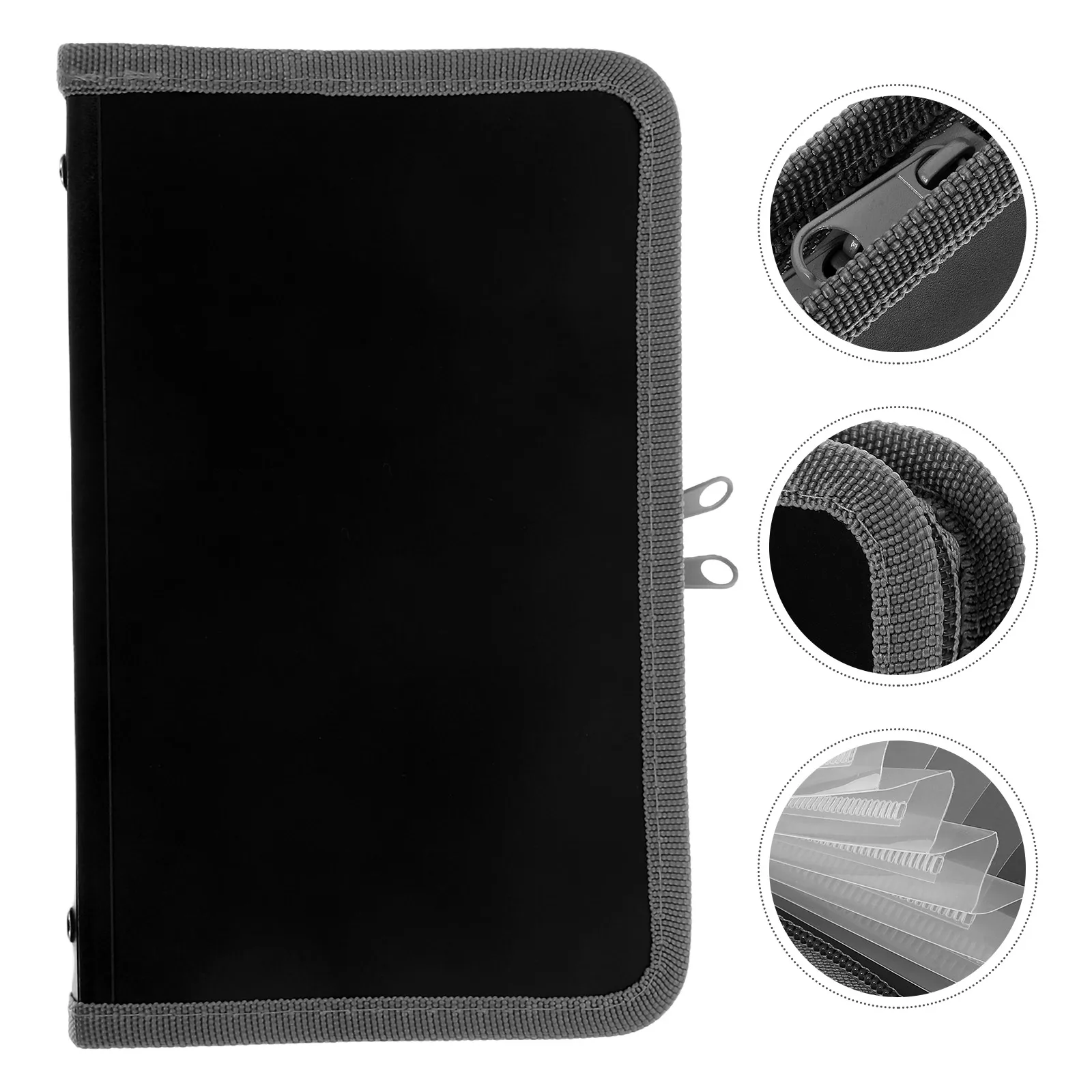 

Bill Accordion Bag Document Portable Plastic Receipt Holder Cash Multilayer Design Smooth Zipper Compact Lightweight Storage