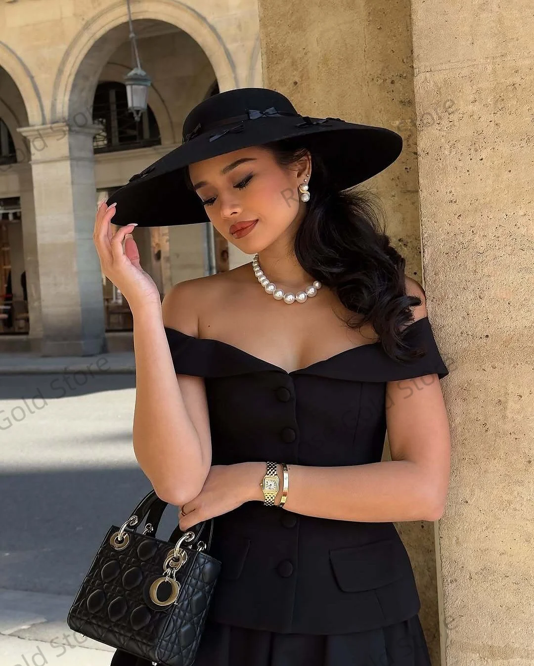 Abito da ballo nero personalizzato per donna Una linea a vita alta Abiti da Noche Elegante abito da sera formale senza maniche con spalle scoperte