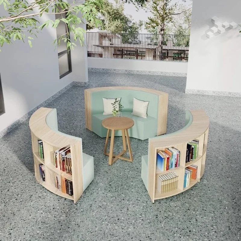 

Creative storage bookshelf library sofa