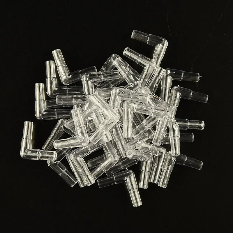 10X 4mm L Shaped Fish Tank Air Line Tubing Joints Connectors Acuarios Tube Aquarium Air Pump Line Tubing Joints Connectors