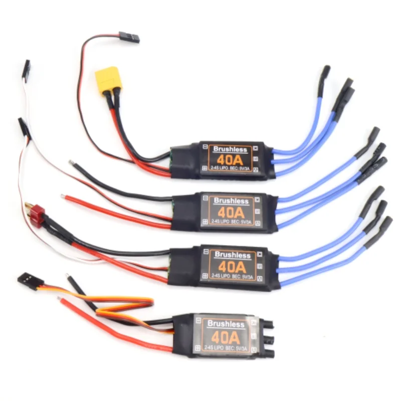 Bürstenloser 40A ESC Geschwindigkeitsregler 2-4S mit 5V 3A UBEC für RC FPV Quadcopter, RC Flugzeuge, Helikopter, F450, F550, S500, 30A M – Detail 5