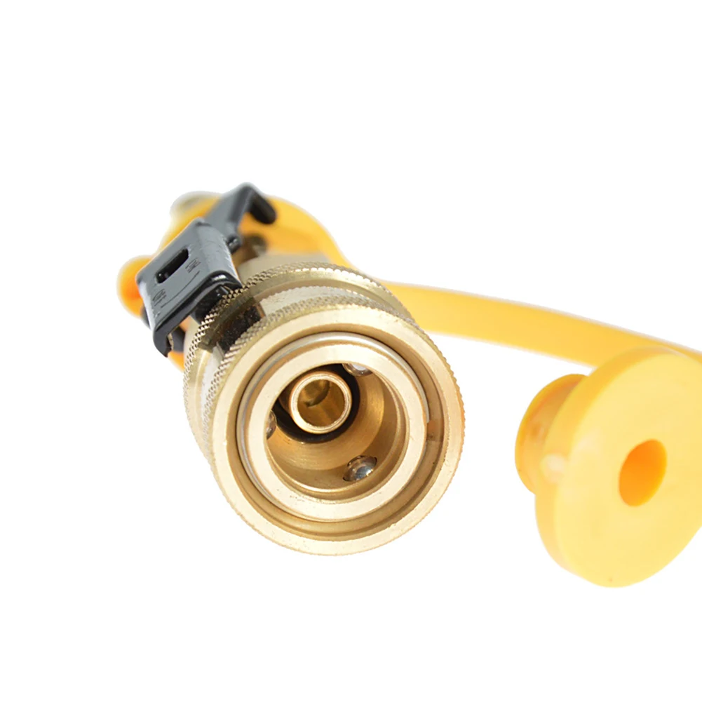 Propan-Adapter, sichere Verbindung, Messing-Propan-Adapter, kompaktes Design, integrierter Schalter, Ventil-Leck-Prävention