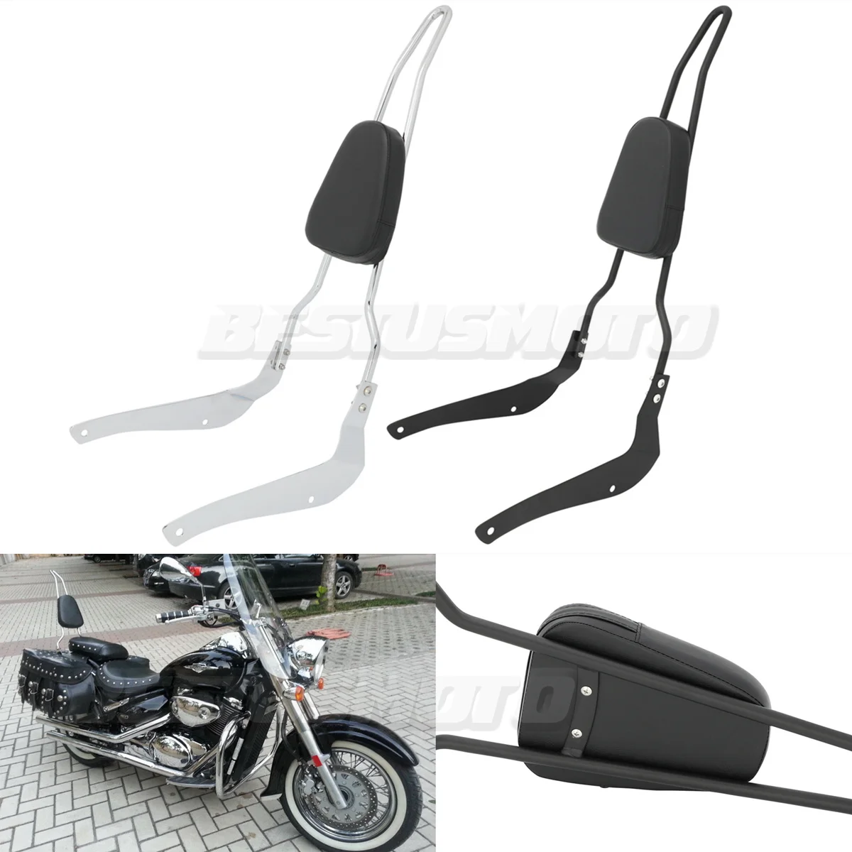 Oparcie pasażera motocykla Sissy Bar dla Suzuki Intruder Volusia VL800 2001-2012 Boulevard M50 2005-2009 C50 2005-2011