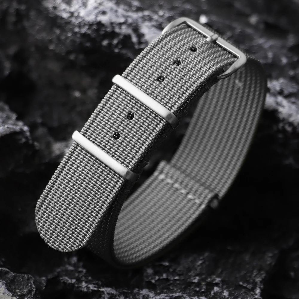 18/19/20/22mm Mattes Schnallenverschluss Hochwertiges Stoff-Uhrenarmband Gewebtes Nylon-Uhrenband Einteiliges Gewebtes Uhrenarmband für Omega für Seiko