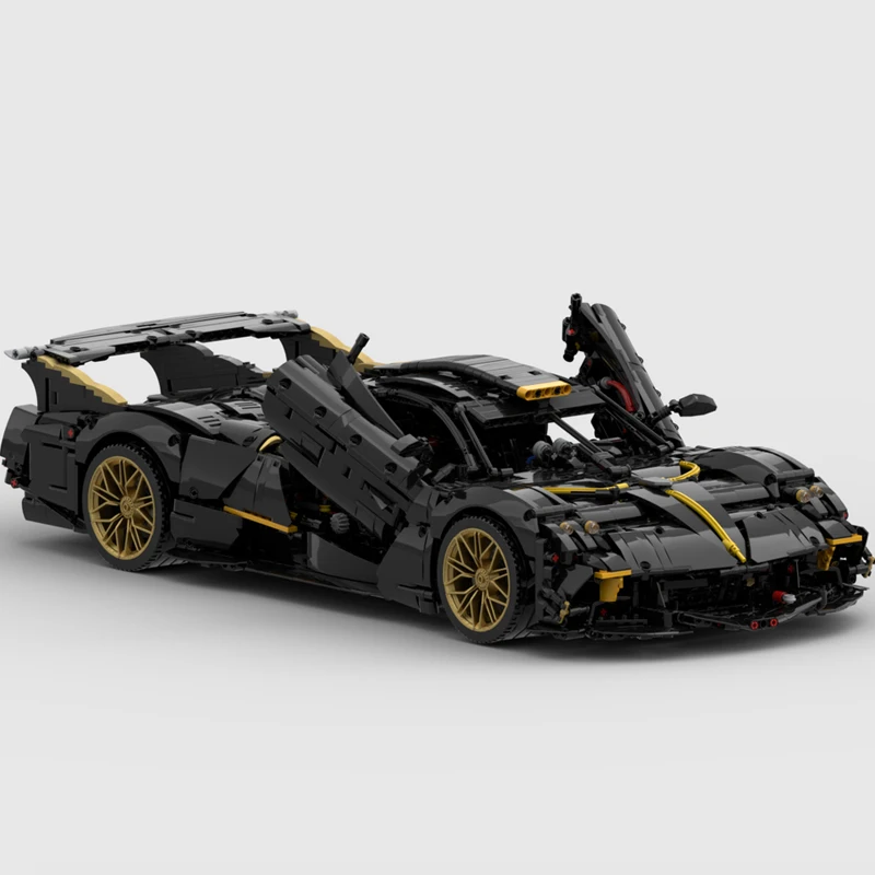 جديد MOC-226657 Huayra R EVO 1:8 مقياس تقنيات بنة Hypercar سوبر سباق السيارات الجمعية اللعب نموذج هدايا عيد الميلاد #2