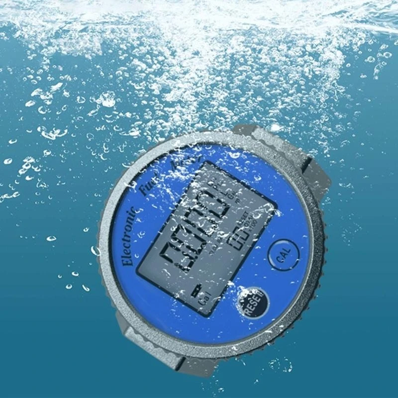 مقاوم للماء الوقود متر الوقود الرقمي متر تدفق المياه متر التوربينات الرقمية الصغيرة مقياس الجريان تدفق الوقود متر 2 أحجام دروبشيب #4