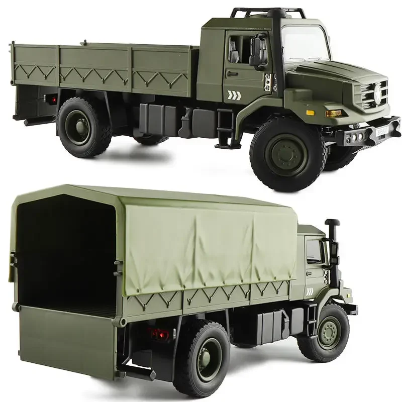 Alloy Military Tactical Truck Car Model Diecast Metal Military Transport Vehicle Armored Car Model Simulation Children Toys Gift