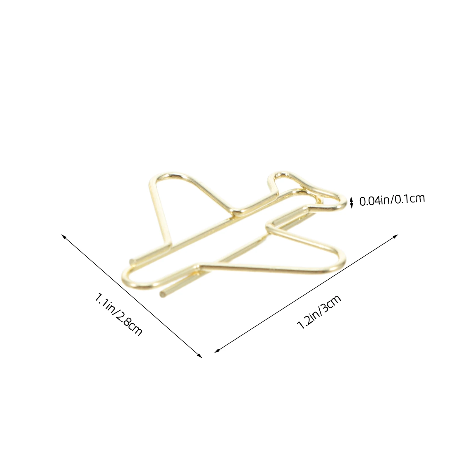 100 個ゴールドペーパークリップミニ飛行機プランナークリップ装飾金属オフィスかわいい文具学校グッズバッグフィラー