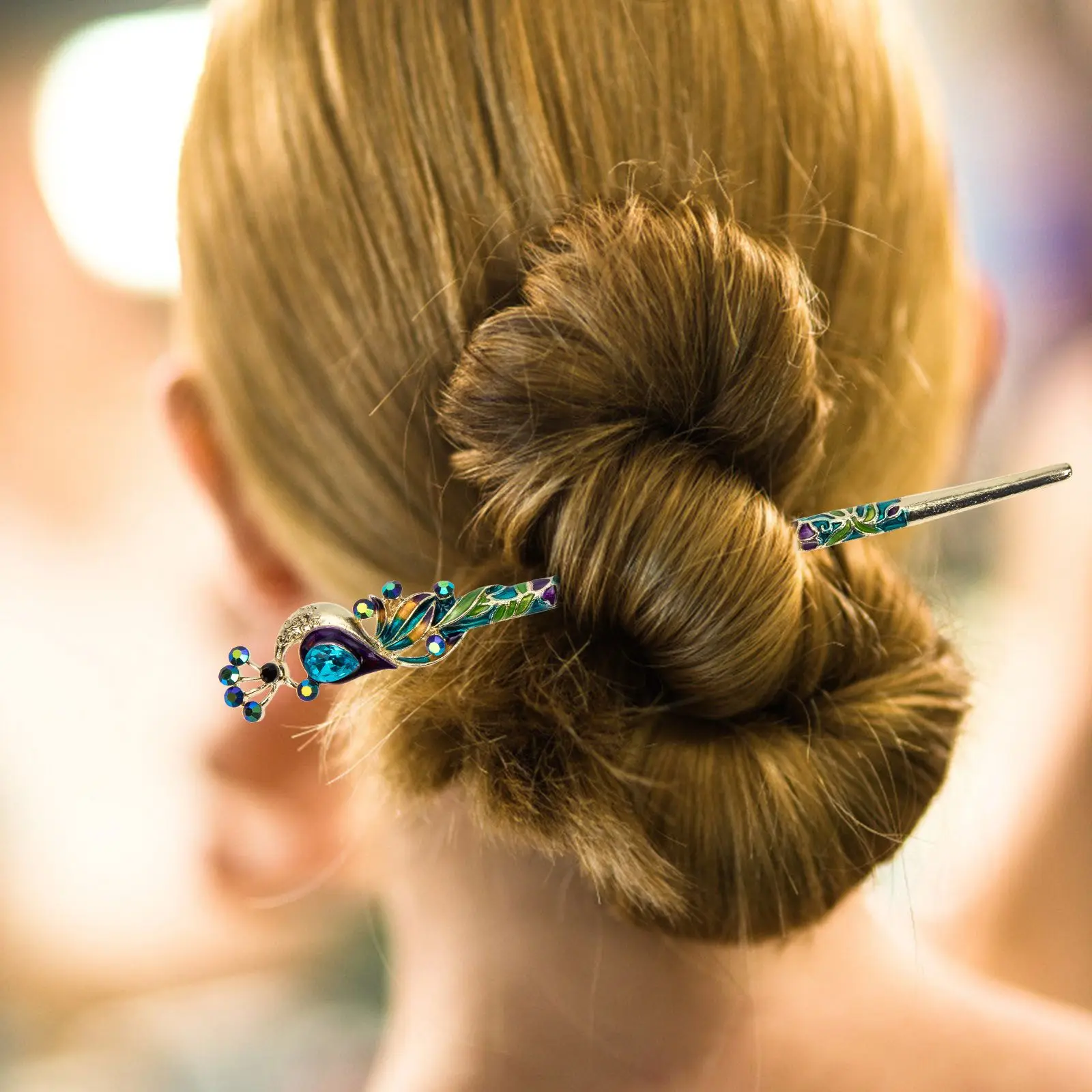 

Retro Hair Stick Cloisonne Hairpin Accessories Girls Chinese Buns Alloy Pins Long Durable Bun Hairpin Stick Hair Tools