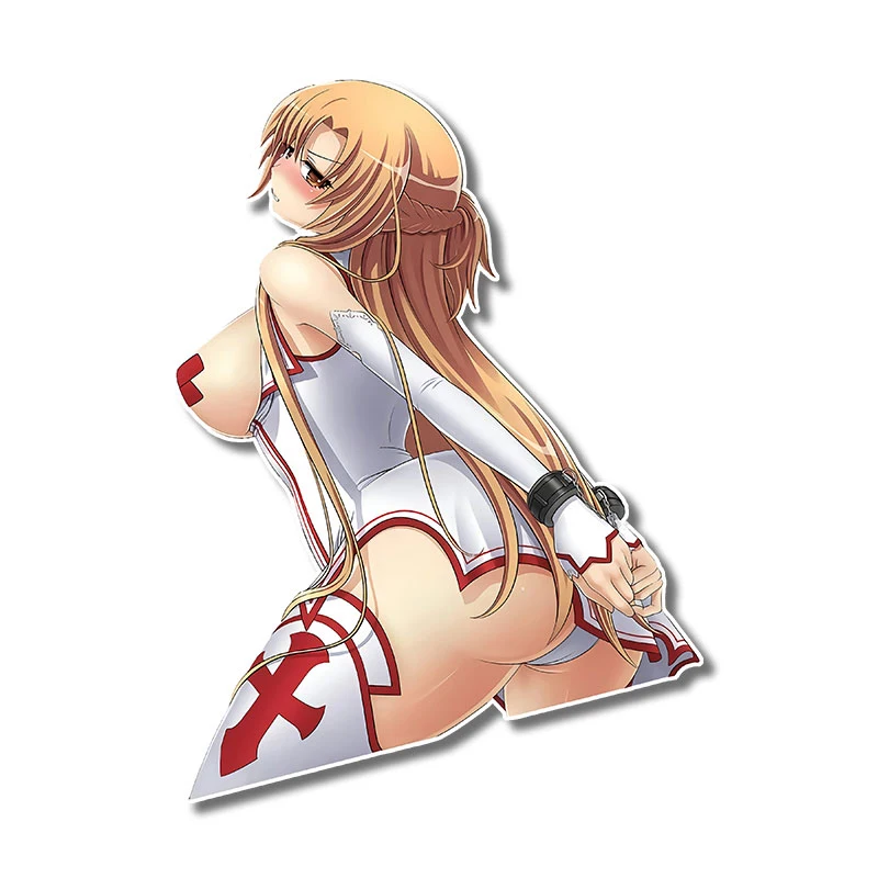 Beauty Sword Art Online Asuna Yamase Car Stickers Graffiti Windows Bumper Laptop Skateboard Motorcycle Decals Car Accessoires