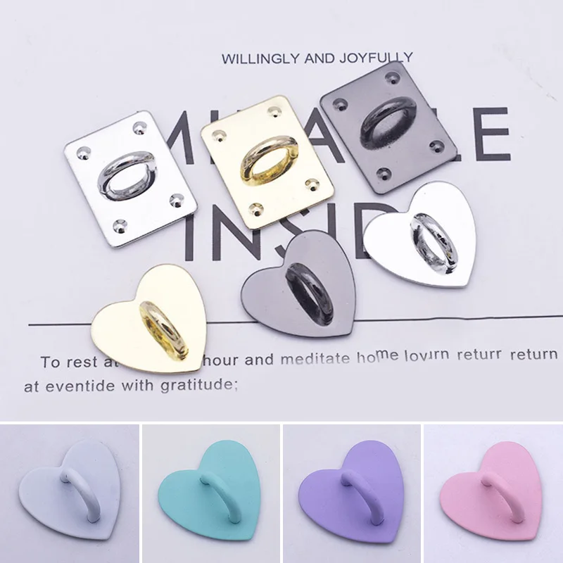 1PC Self Adhesive Metal Heart Phone Charm Holder Mobile Phone Case Finger Ring Stand Hooks Buckle Charms Clasp Accessories