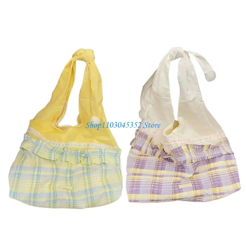 محفظة كتف شبكية عصرية ذات تفاصيل من الدانتيل ومنظمة داخلية واسعة وحقيبة يومية احترافية غير رسمية