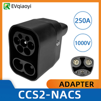EVqiaoyi CCS2 to NACS EV Adapter AC and DC Fast Charging Adapter CCS2 Electric Vehicle Charger Converter for Tesla Models