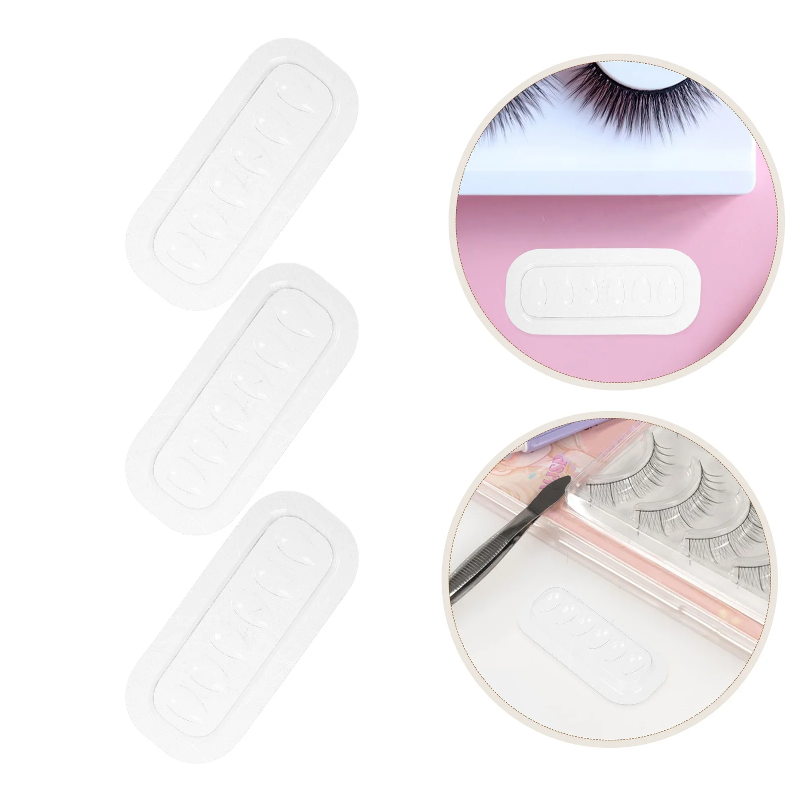 

100Pcs Lash Extension False Lash Glue Holder Pallet Tray Salon Makeup Artist Supplies Adhesive Cups Plastic Cups Lashes