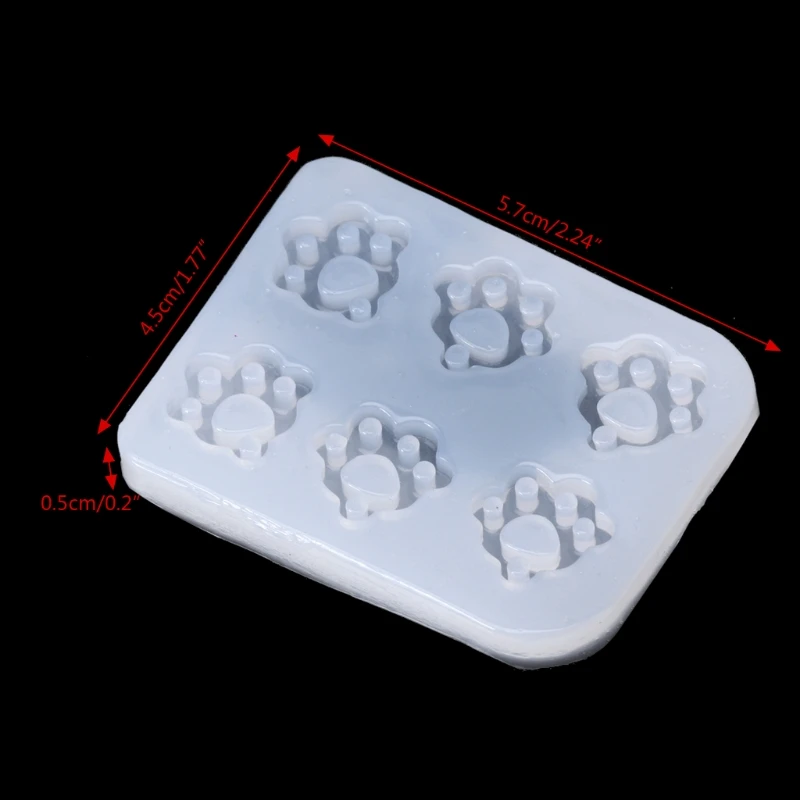 for Cat Claw Paws Silicone Fondant Mold Jewelry Pendant Making Epoxy Resin Mold Drop Shipping