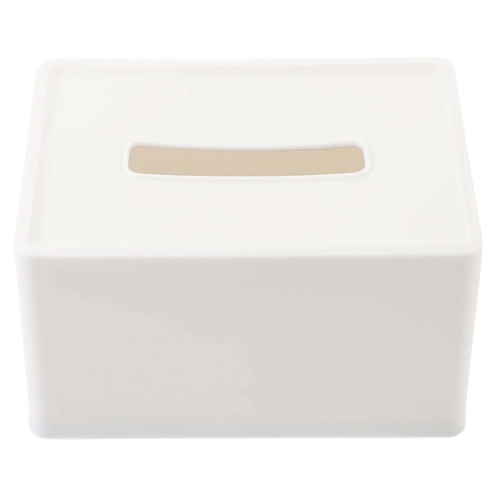 

1pc Tissue Box Cover Plastic Napkin Storage Case Compact Lightweight For Living Room Bedroom Office Car Home Decor White