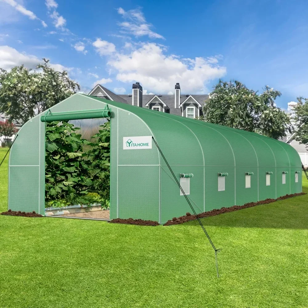 %a Greenhouse Large Heavy DutyOutdoor Greenhouses Walk in Tunnel Green House Portable Plant Gardening Upgraded