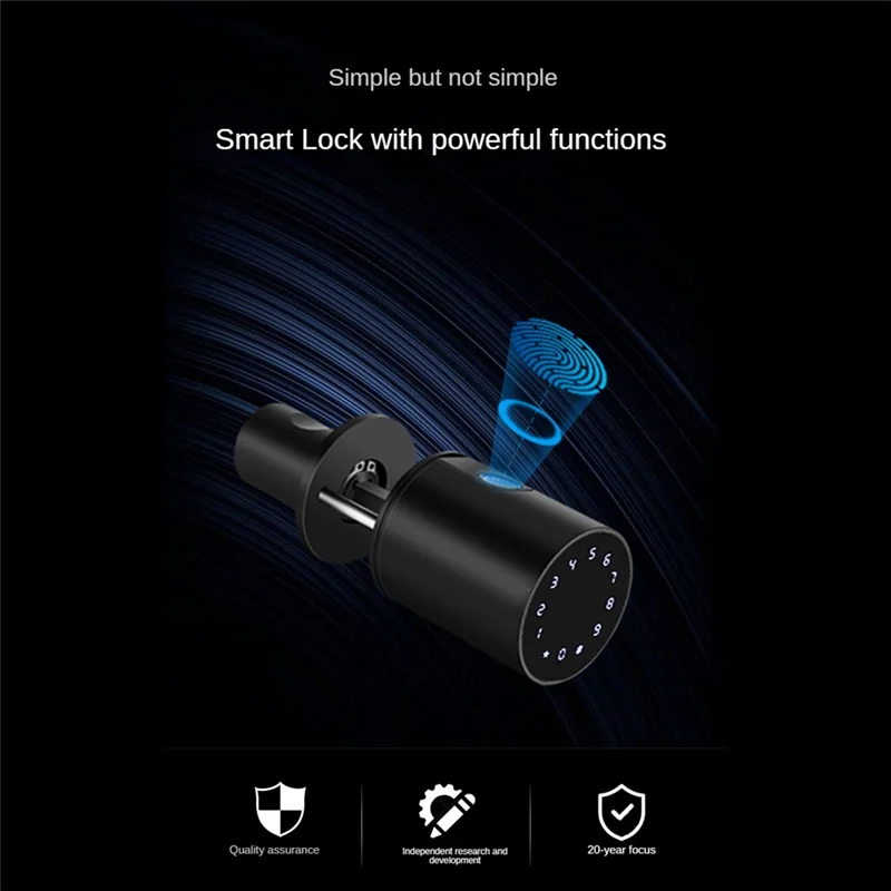 L72A-Home Security Door Lock Bluetooth Password Key Unlocking Smart Fingerprint Lock Tuya Smartlife App Remote Control