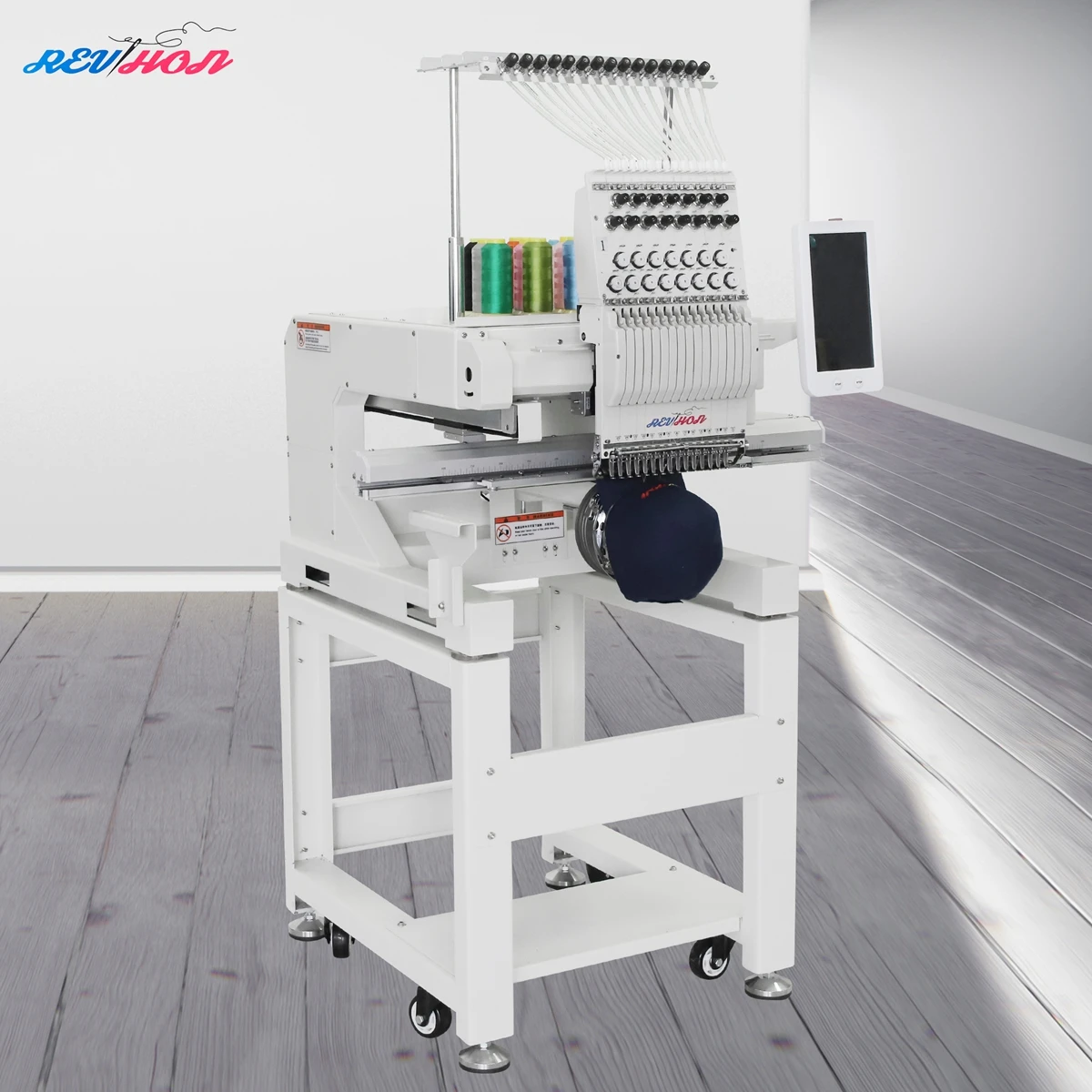 Revhon Digital Computerized Automatic Single Head Cap Embroidery Machine with 1200 RPM and 400x600mm Embroidery Area