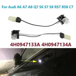 1Pair 4H0947133A 4H0947134A Exterior Door Handle Ambient Light For Audi A6 A7 A8 Q7 S6 S7 S8 RS7 RS8 C7 Door Handle Backlight