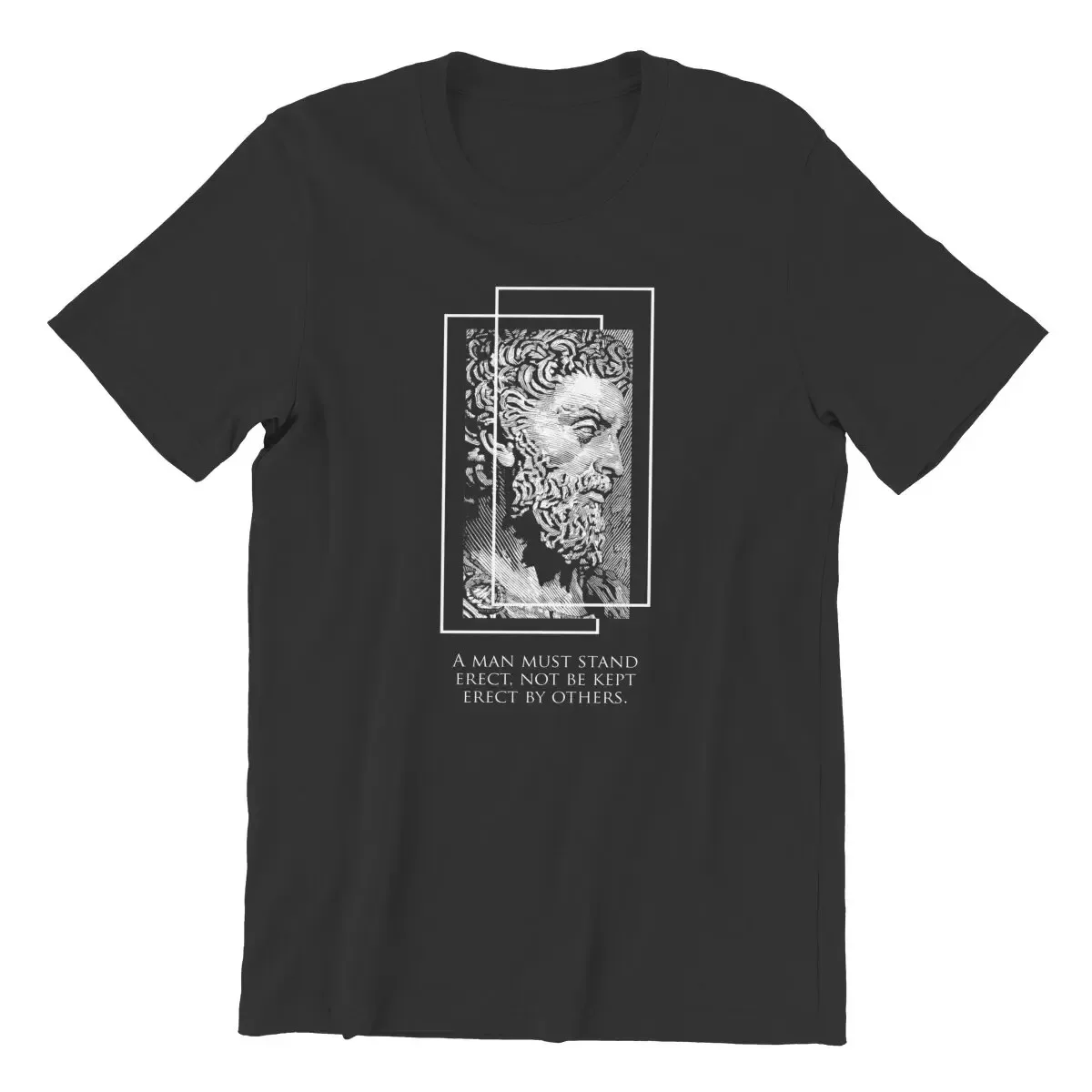 Stoic Marcus Aurelius Tshirt Motivational Quote Greek Philosophy T-Shirt for Men Funny Pure Cotton Tees Printed Clothing