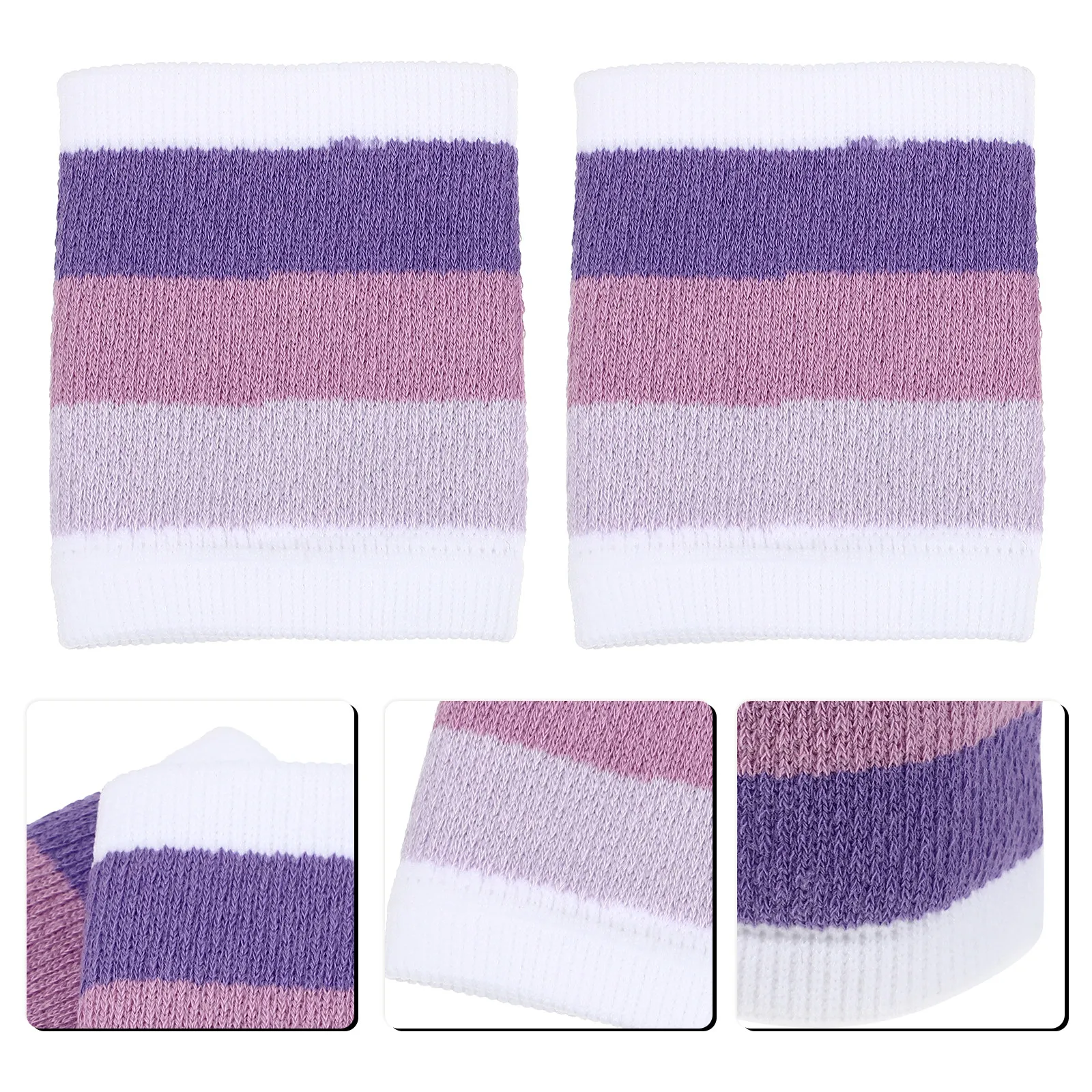 Wristband Pair Sweat - Pair Sports Wristband Purple Sweat-Absorbent Elastic