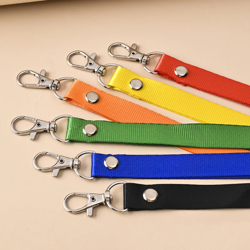 30Pcs ID Badge Lanyards Polyester Neck Straps with Metal Lobster Claw Clips