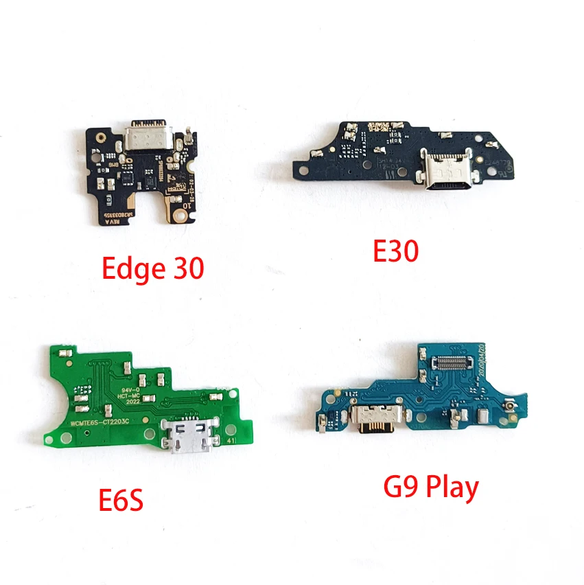 10Pcs For Motorola Moto E6 E6S E20 E30 E40 Play G9 Power Edge 30  USB Charging Dock Plug Charger Port Connector Board Flex Cable