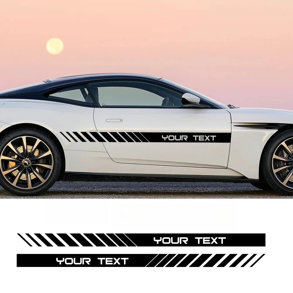 

DIY Car Sticker Graphics Stripes Custom Your Text Decor Decal Vinyl Customized Decoraion 190X10CM Universal for Cars SUV Auto