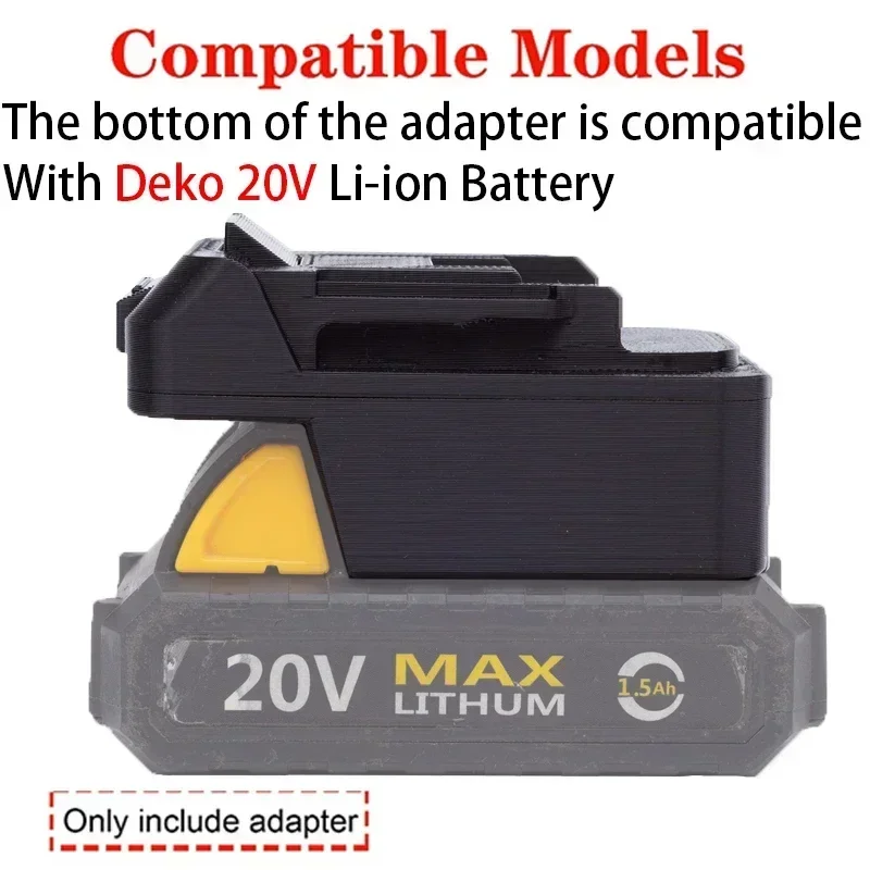 Battery Adapter for Makita 18V Li-Ion Tool To for DEKO 20V Li-Ion Battery GCD20DU2 GCD20DU3 Converter Power Tool Accessory