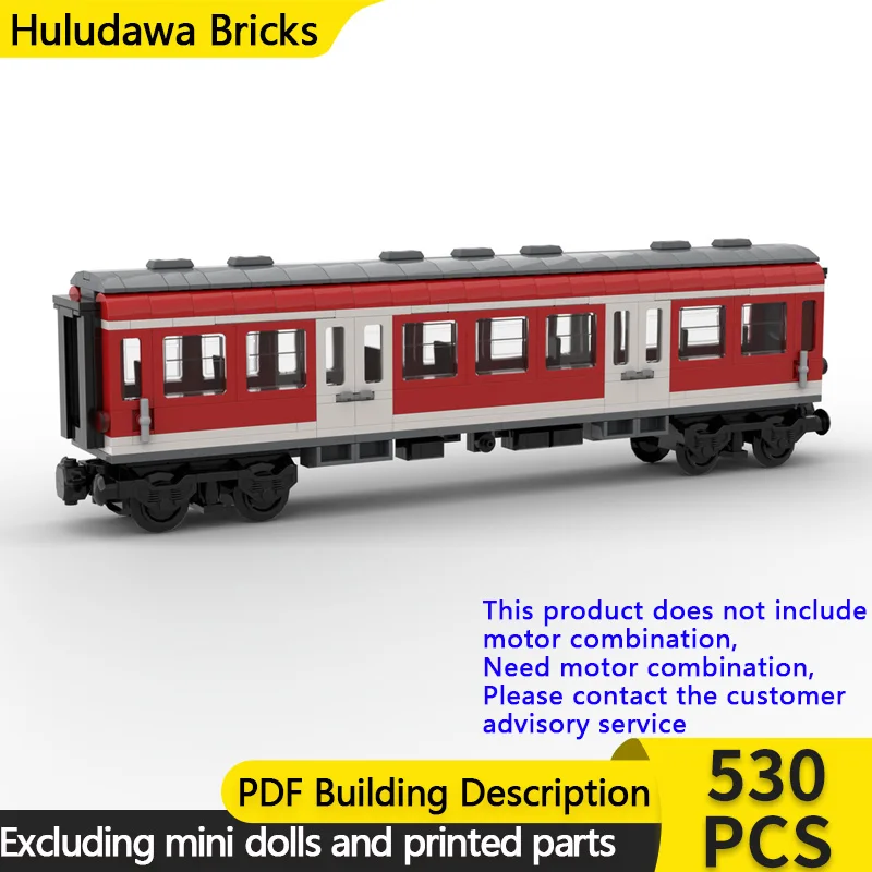 

City Car Model MOC Building Bricks German Commuter Train Carriage Modular Technology Gifts Holiday Assemble Children Toys Suit