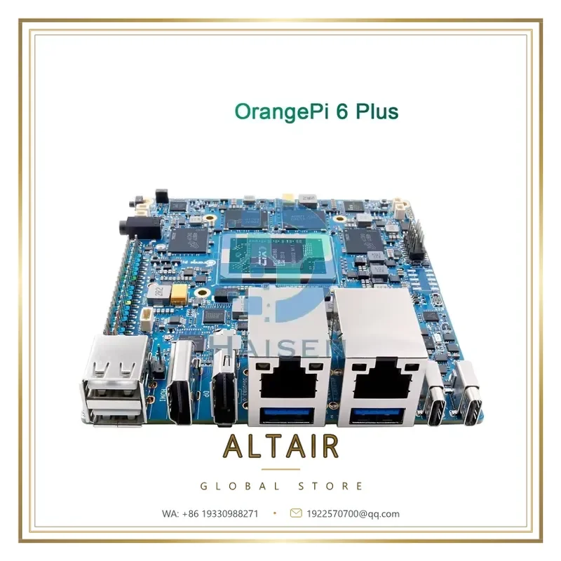 High‑Durability Orange Pi 6 Plus Single Board Computer with 12 Core CPU 45TOPS NPU LPDDR5 RAM M.2 NVMe SSD Support for AI