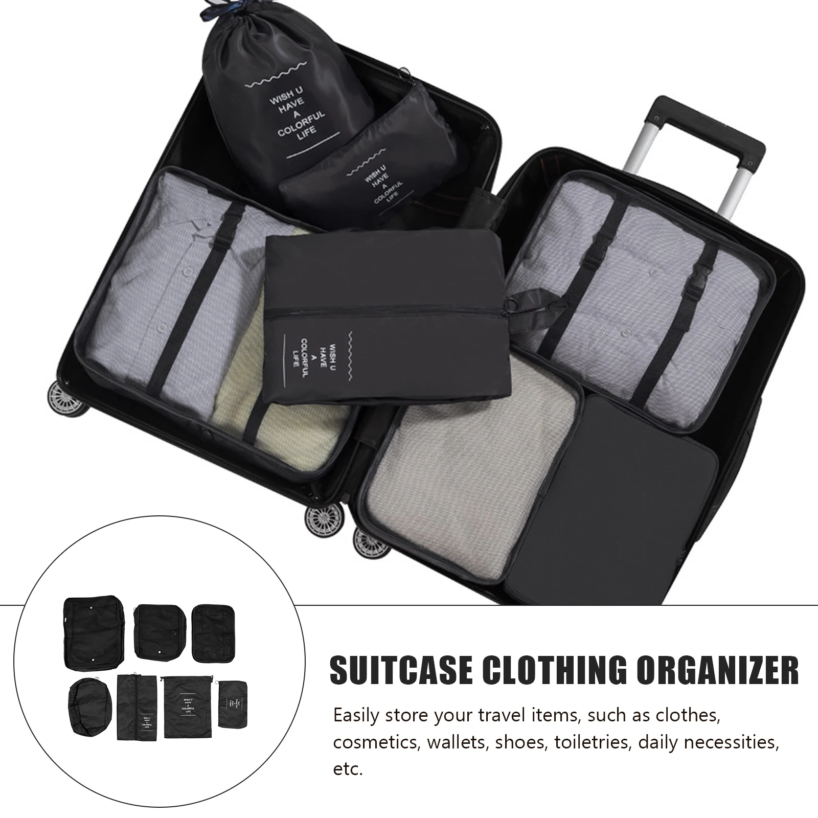 

1 set Travel Laundry Bags Portable Clothing Storage Bag Lightweight Drawstring Pouch Waterproof Dustproof Traveling Underwear