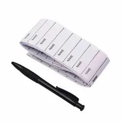 200pcs/pack White Washable Iron on Name Labels Set for Clothes Labels Garment Fabric Tags Marker Sewing Accessories 55*15mm